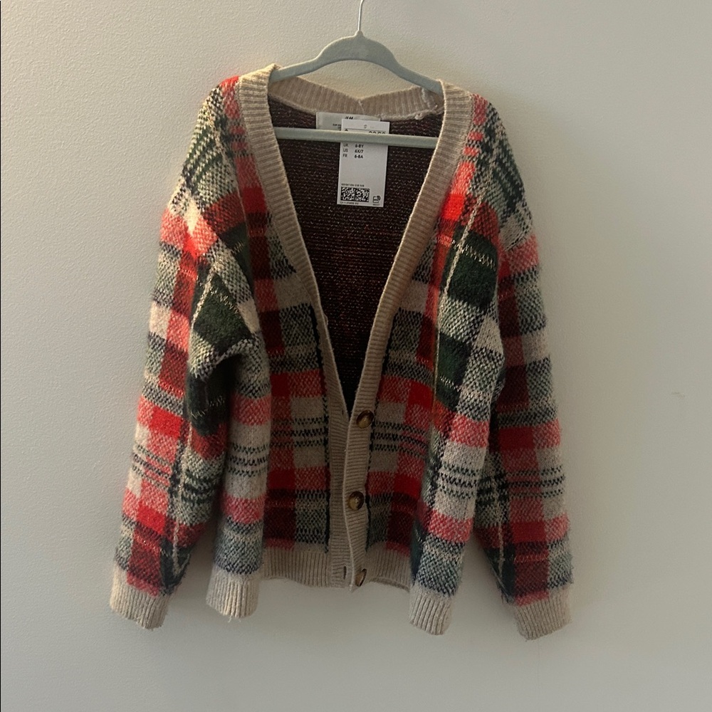NWT holiday cardigan girls 6-8